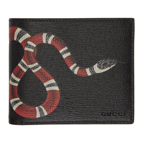 gucci leather snake wallet|Gucci snake wallet men's.